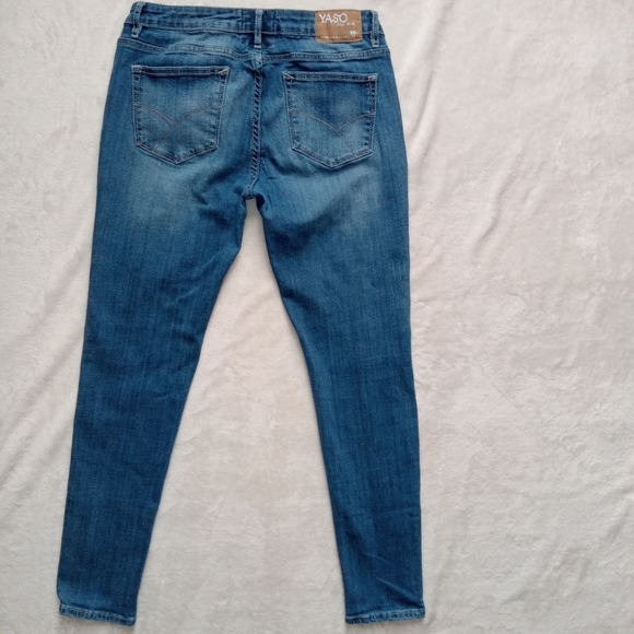 YASO NY GUC Stretch Denim Skinny Ankle Jeans JRS size 7 - Picture 4 of 10